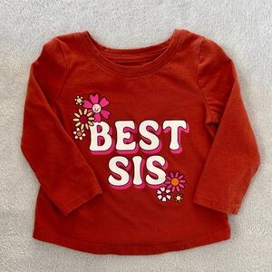 Old Navy 'Best Sis' Long Sleeve Tee - Rust